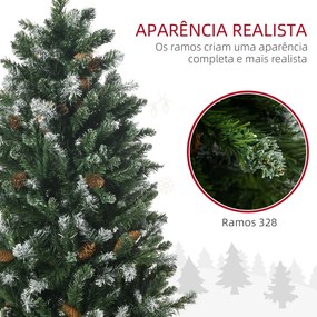 HOMCOM Árvore de Natal Artificial Altura 120 cm Árvore de Natal Nevada