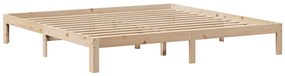 Cama com estante sem colchão 200x200 cm pinho maciço