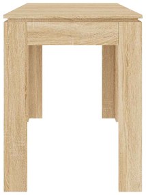 Mesa de jantar 120x60x76 cm contraplacado carvalho sonoma