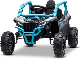 Carro elétrico para crianças Kawasaki TERYX KRX 1000 12V, controlo remoto, bateria de lítio, 2 motores de 25 W, com licença Azul