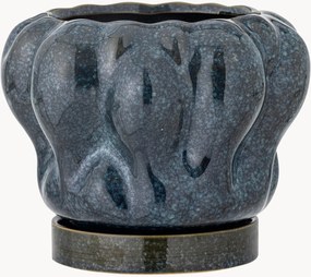 Vaso de cerâmica com prato Hollis