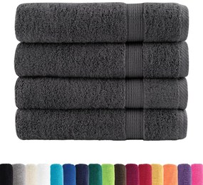 Toalhas de banho premium SOLUND 4pcs 70x140cm 600gsm antracite