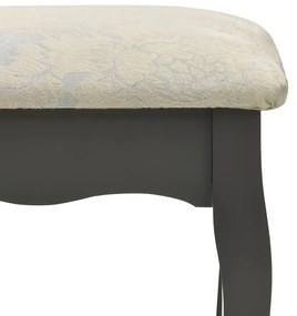 Conj. toucador c/ banco 100x40x146cm madeira paulownia cinzento