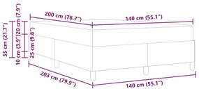 Cama Box Cinza claro, Preto 140 x 200 cm