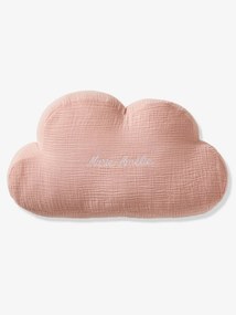 Almofada personalizável em gaze de algodão, Nuvem rosado