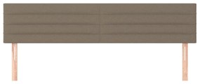 Cabeceira cama 2 pcs tecido 90x5x78/88 cm cinzento-acastanhado