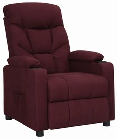 vidaXL Poltrona reclinável tecido roxo