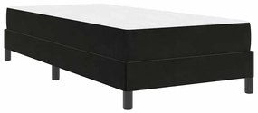 Cama box spring com colchão Preto 90 x 200 cm Veludo
