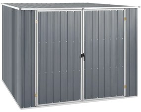 46254 vidaXL Abrigo de jardim 195x198x159 cm aço galvanizado cinzento