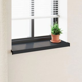 vidaXL Soleira de Janela Antracite com Veio de Madeira PVC
