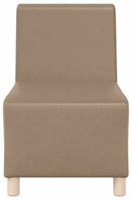 Poltrona sem braços 55 cm couro artificial cappuccino
