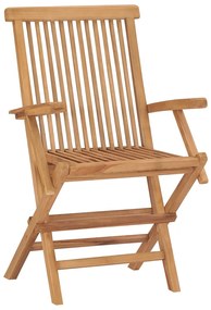 Cadeiras de jardim dobráveis 2 pcs madeira de teca maciça