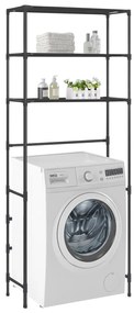vidaXL Estante de 3 prateleiras para lavandaria 69x28x169 cm preto