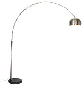 Candeeiro de Arco em Aço com Abajur em Metal 33 cm Ajustável - XXL Moderno