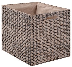 Banco com 2 cestos erva marinha 71x40x42 cm cinzento