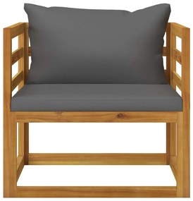 10 pcs conjunto lounge de jardim com almofadões acácia maciça