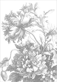 Papel de parede Engraved Flowers