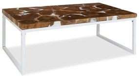 Mesa de centro em resina de teca 110x60x40 cm