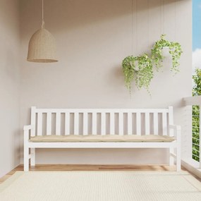 Almofadão p/ banco de jardim 200x50x7 cm tecido oxford bege