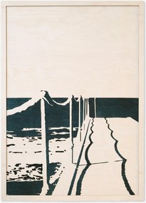 Obra de arte em madeira artesanal July
