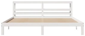Estrutura de cama c/ cabeceira sem colchão 180x200 cm branco