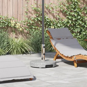 vidaXL Base de Guarda-Sol com Rodas Cinza Granito 29 kg Redonda