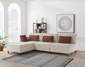 Sofá-Cama de Canto Matris – Bege – 285 cm x 90 cm x 192 cm
