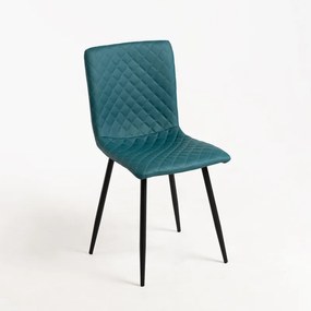 Cadeira Rom Couro sintético - Verde-azulado