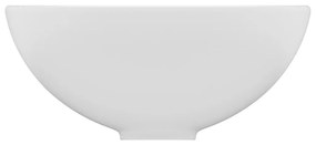 Lavatório WC luxuoso redondo 32,5x14cm cerâmica branco mate