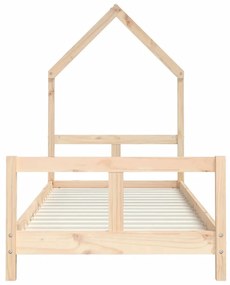 Estrutura de cama infantil 80x200 cm madeira de pinho maciça