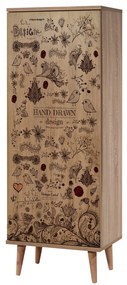 Armário para Calçado Filinta – Carvalho Sonoma – 50x135x38 cm