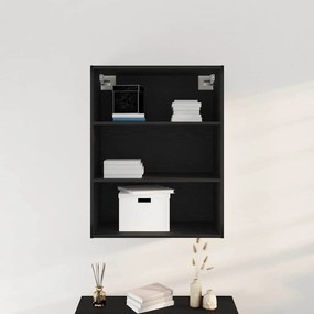vidaXL Gabinete de Parede Suspenso Carvalho Preto 69,5 x 32,5 x 90 cm