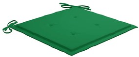 Cadeiras de jardim c/ mesa de centro e almofadões acácia maciça