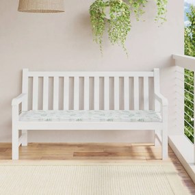 vidaXL Almofadão banco jardim 150x50x3 cm tecido oxford padrão folhas