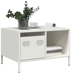 Mesa de centro 68,5x50x43,5 cm aço laminado a frio branco