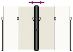 Toldo lateral retrátil 220x1200 cm cor creme