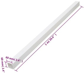 Calhas para cabos 60x60 mm 30 m PVC