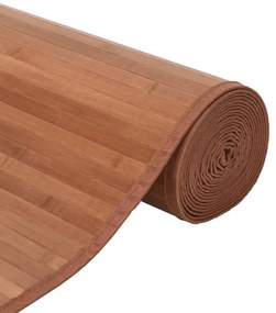 Tapete quadrado 100x100 cm bambu castanho