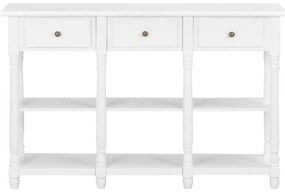 Mesa consola 110x30x76 cm derivados de madeira branco