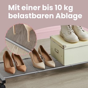 Guarda roupa cabide para roupas com rodas e prateleira 40,5 x 91 x 158 cm cinzento