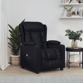 Poltrona reclinável elétrica couro artificial preto