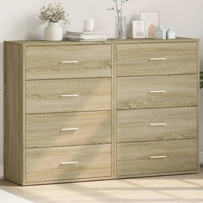 vidaXL Aparadores 2 pcs 60x31x84 cm derivados madeira carvalho sonoma