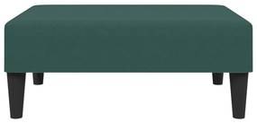 2 pcs conjunto de sofás com almofadas veludo verde-escuro
