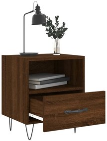 Mesa de cabeceira 2 pcs derivados de madeira carvalho castanho