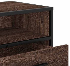 Móvel TV 100x34,5x40 cm deriv. madeira/metal carvalho castanho