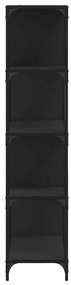 Estante c/ 4 degraus 139x33,5x149 cm derivados madeira preto