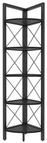 Estante Remo – Preto – 30,5 cm x 33 cm x 160 cm