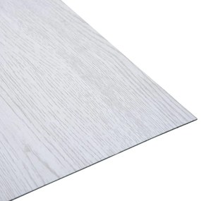 Tábuas de soalho autoadesivas 5,11 m² PVC branco