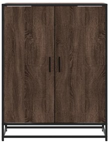 Sapateira 75x38x97,5 cm deriv. madeira/metal carvalho castanho