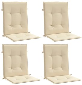 Almofadões lombares p/ cadeiras de jardim 4pcs oxford bege